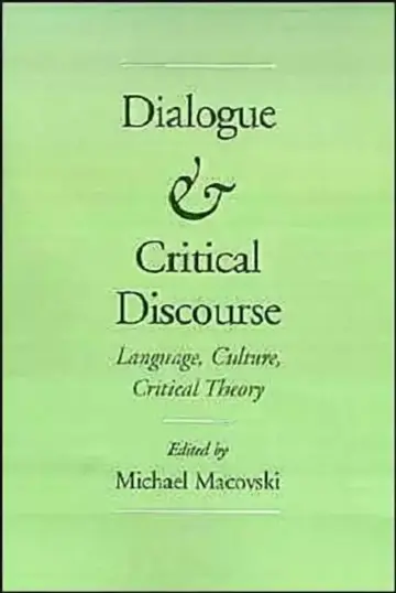 Cover of Dialogue and Critical Discourse