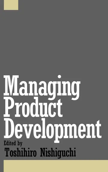 Cover of Managing Product Development
