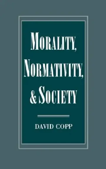 Cover of Morality, Normativity, and Society