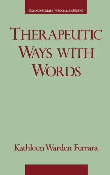 Cover of Therapeutic Ways with Words
