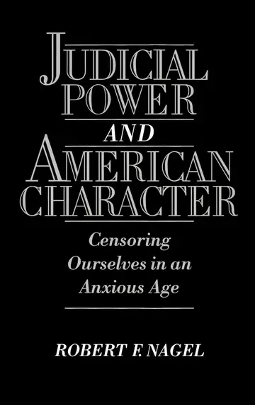 Cover of Judicial Power and American Character