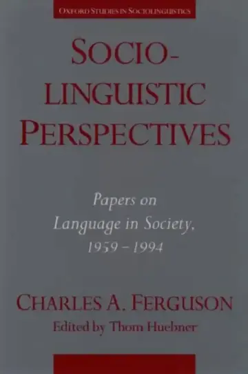 Cover of Sociolinguistic Perspectives