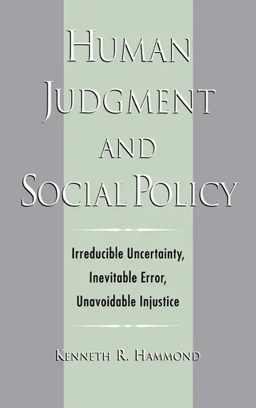 Cover of Human Judgment and Social Policy
