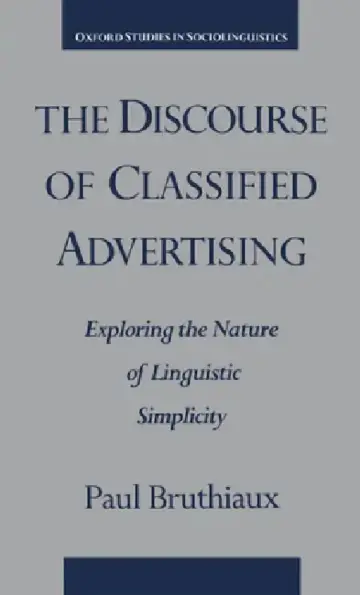 Cover of The Discourse of Classified Advertising