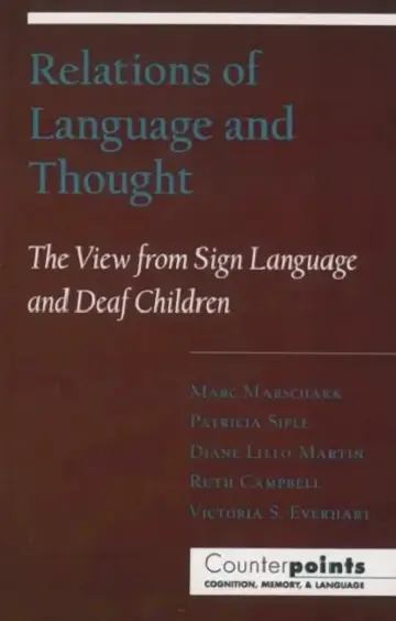 Cover of Relations of Language and Thought