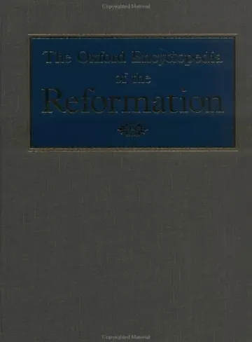 Cover of The Oxford Encyclopedia of the Reformation, Volume 4