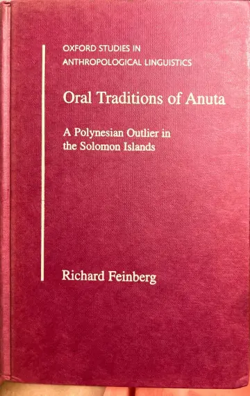 Cover of Oral Traditions of Anuta