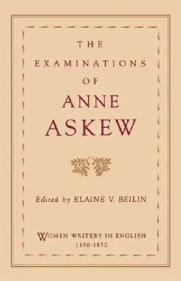 Cover of The Examinations of Anne Askew