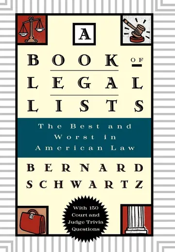 Cover of A Book of Legal Lists