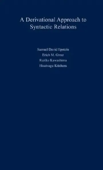 Cover of Derivational Approach to Syntactic Relations