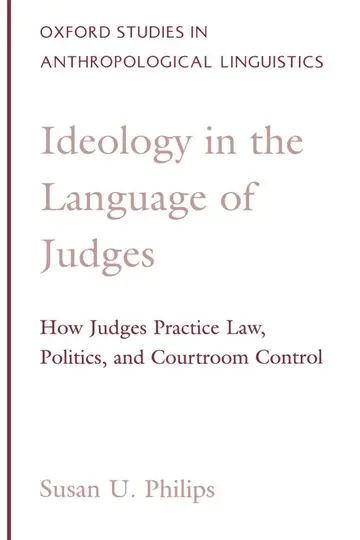 Cover of Ideology in the Language of Judges
