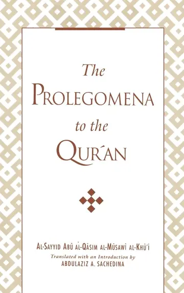 Cover of Prolegomena to the Qur'an