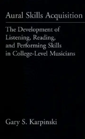 Cover of Aural Skills Acquisition