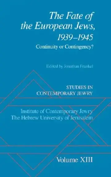 Cover of The Fate of the European Jews, 1939-1945