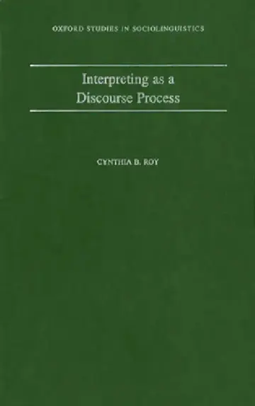 Cover of Interpreting as a Discourse Process