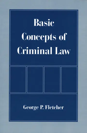Cover of Basic Concepts of Criminal Law