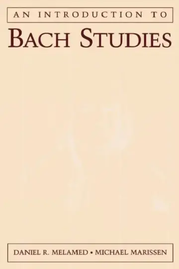 Cover of An Introduction to Bach Studies