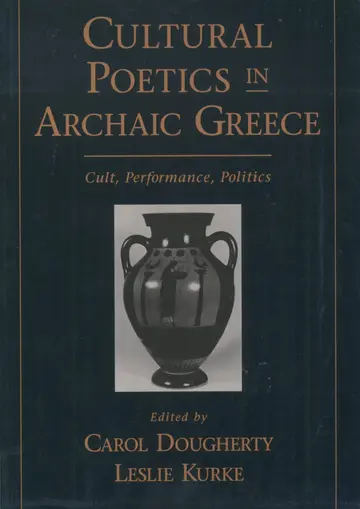 Cover of Cultural Poetics in Archaic Greece