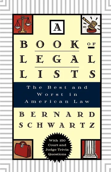 Cover of A Book of Legal Lists