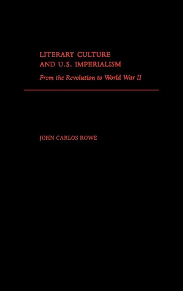 Cover of Literary Culture and US Imperialism