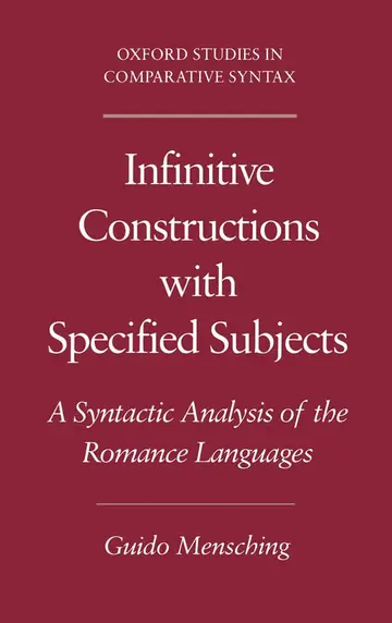 Cover of Infinitive Constructions with Specified Subjects
