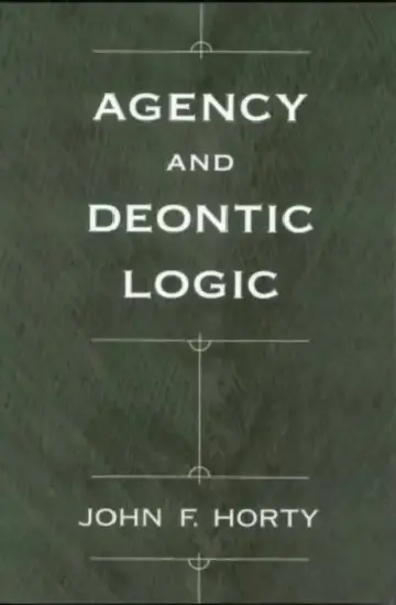 Cover of Agency and Deontic Logic