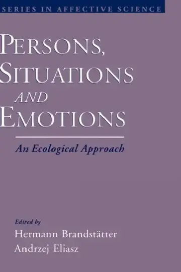 Cover of Persons, Situations, and Emotions