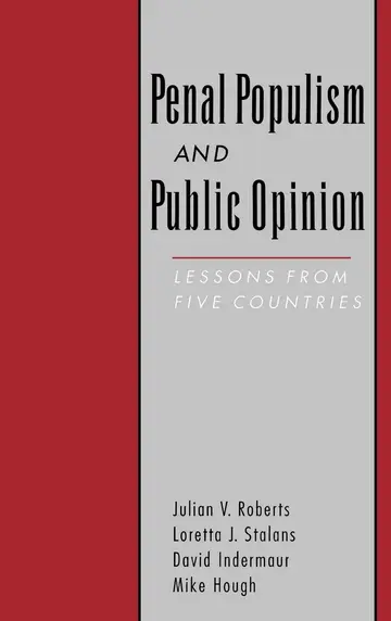 Cover of Penal Populism and Public Opinion