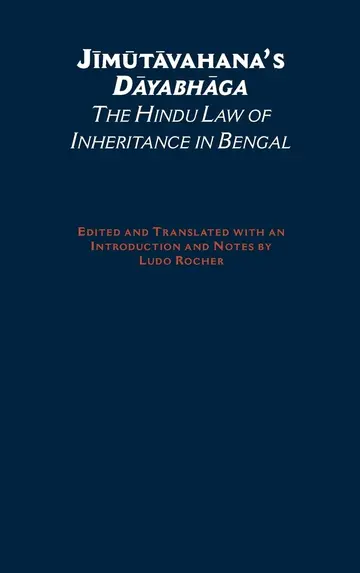 Cover of Jimutavahana's Dayabhaga