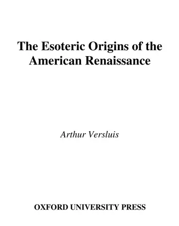 Cover of The Esoteric Origins of the American Renaissance