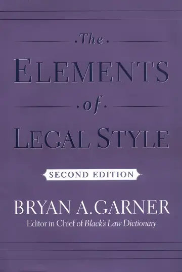 Cover of Elements of Legal Style