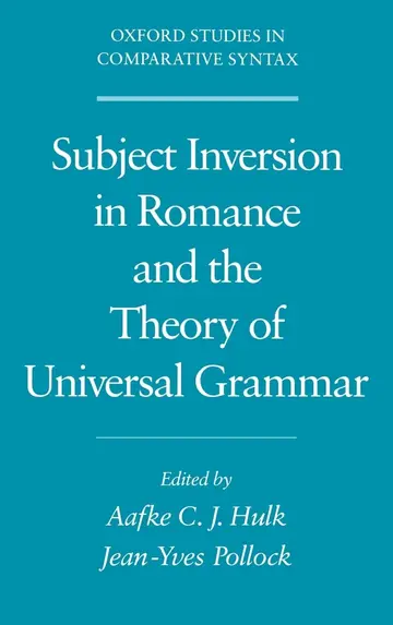 Cover of Subject Inversion in Romance and the Theory of Universal Grammar