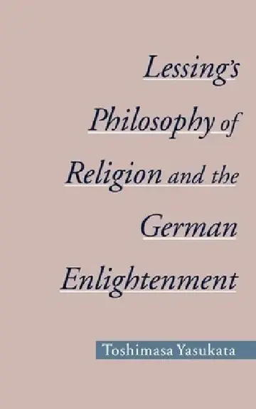 Cover of Lessing's Philosophy of Religion and the German Enlightenment