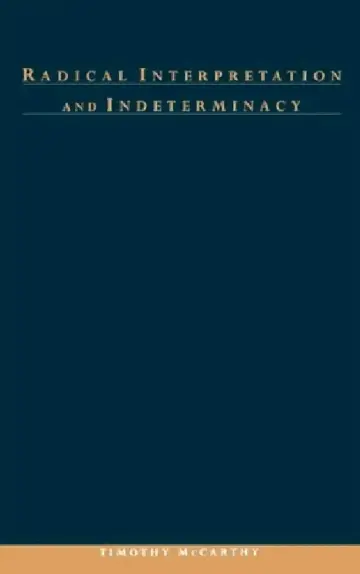 Cover of Radical Interpretation and Indeterminacy