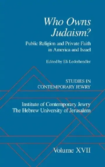 Cover of Studies in Contemporary Jewry