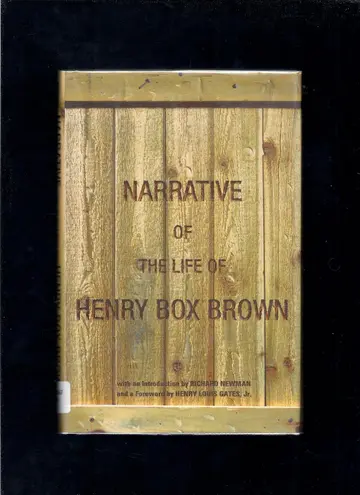 Cover of The Narrative of the Life of Henry "Box" Brown