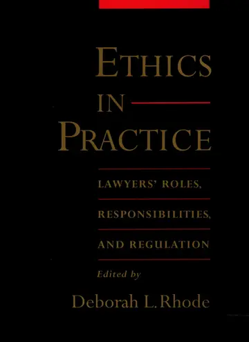 Cover of Ethics in Practice