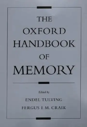 Cover of The Oxford Handbook of Memory