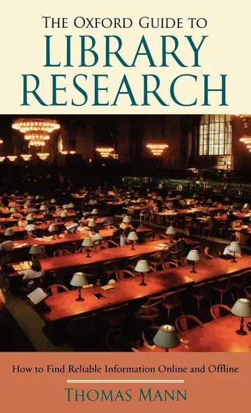 Cover of The Oxford Guide to Library Research