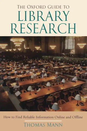 Cover of The Oxford Guide to Library Research