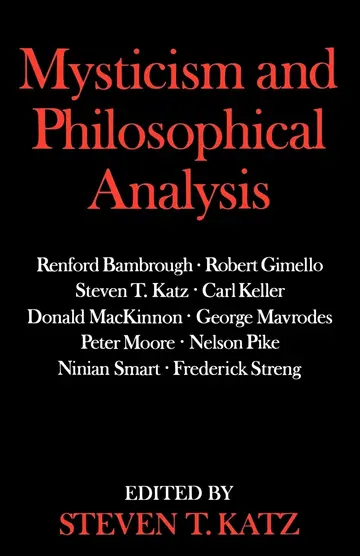 Cover of Mysticism and Philosophical Analysis
