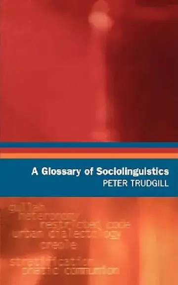Cover of A Glossary of Sociolinguistics