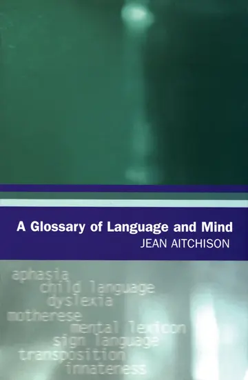 Cover of A Glossary of Language and Mind