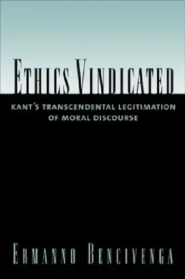 Cover of Ethics Vindicated