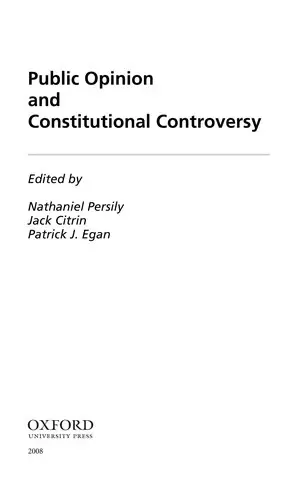 Cover of Public Opinion and Constitutional Controversy