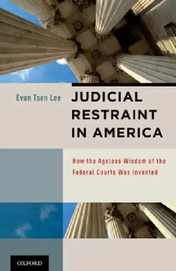 Cover of Judicial Restraint in America
