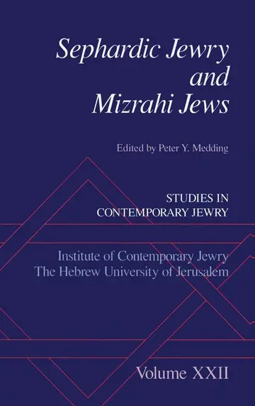 Cover of Sephardic Jewry and Mizrahi Jews