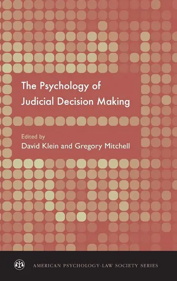 Cover of The Psychology of Judicial Decision Making