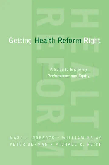 Cover of Getting Health Reform Right