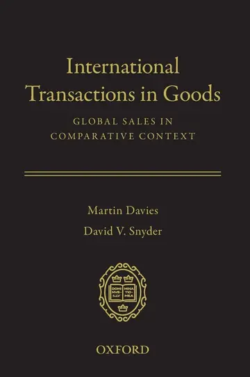 Cover of International Transactions in Goods